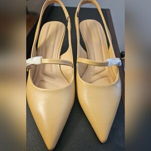 Franco Sarto Tan Slingback Heels